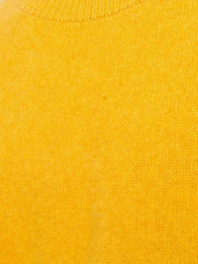 THE ELDER STATESMAN 圆领毛衣 - 黄色