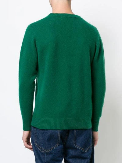 Shop The Elder Statesman Crew Neck Jumper - Green