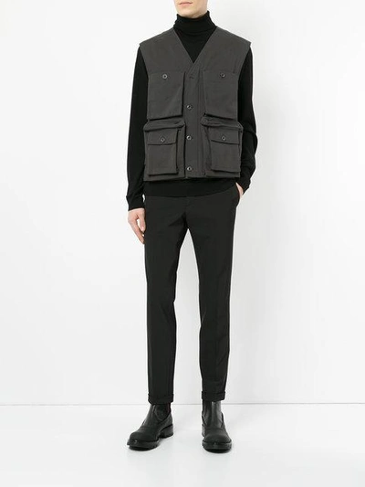 Lemaire Sleeveless Jacket With Large Pockets | ModeSens