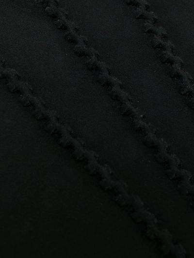 Shop Apc Stitch Detail Textured Gloves In Black
