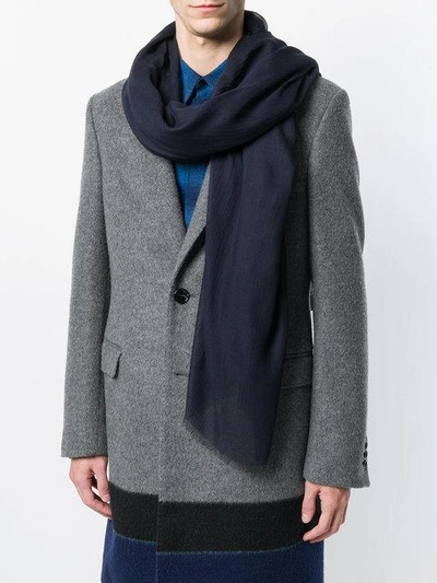 Dell'oglio Plain Scarf - Blue In Blue