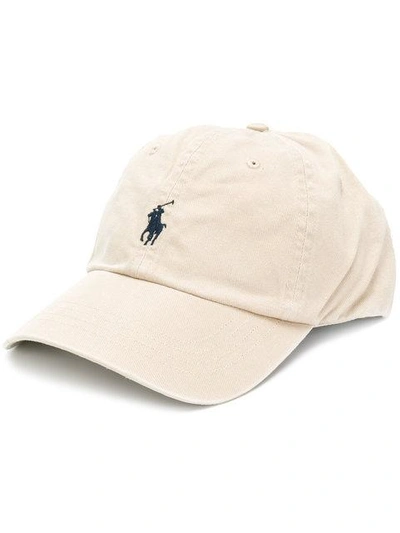 Shop Polo Ralph Lauren Classic Logo Cap In Neutrals