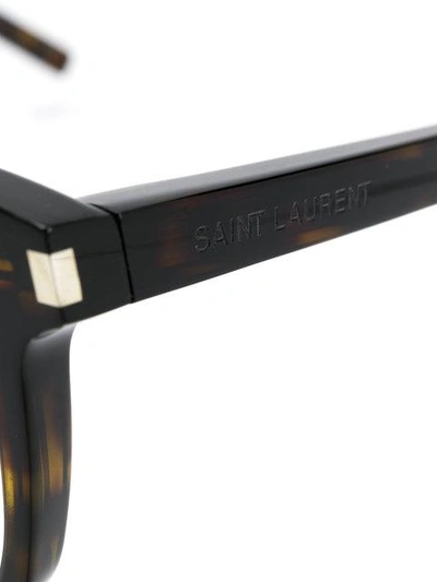 Shop Saint Laurent Rectangle Frame Glasses