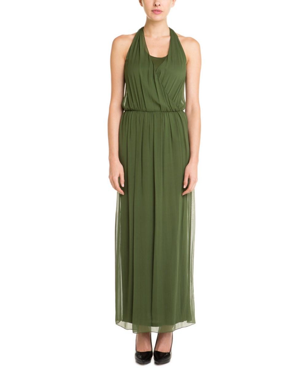 silk halter maxi dress