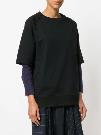 Shop Y's Layered Sweatshirt - Black