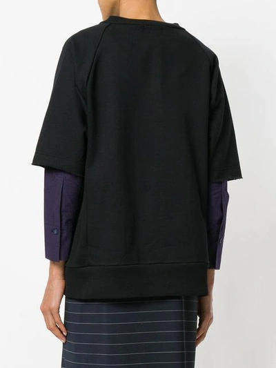 Shop Y's Layered Sweatshirt - Black