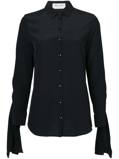 Shop Saint Laurent Classic Fitted Shirt - Black
