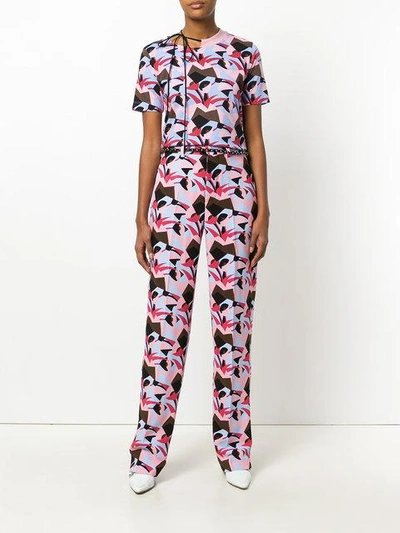 Shop Marni Abstract Print Trousers - Multicolour