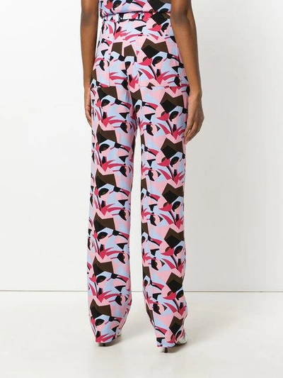 Shop Marni Abstract Print Trousers - Multicolour