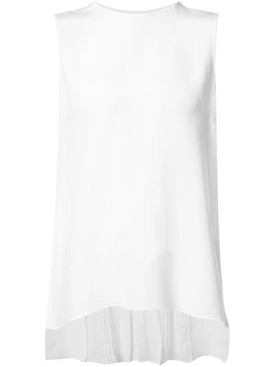 Shop Adam Lippes Corded Lace Pleated Top In White