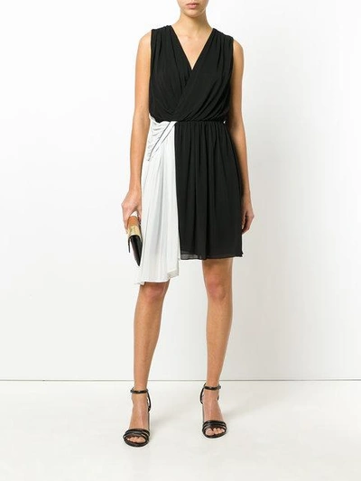 Shop Vionnet Two-tone Asymmetric Dress - Black