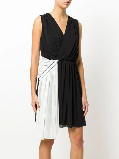 Shop Vionnet Two-tone Asymmetric Dress - Black