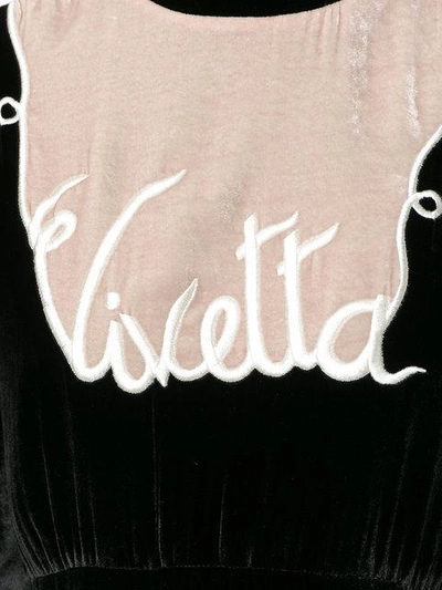 Shop Vivetta Embroidered Velvet Dress