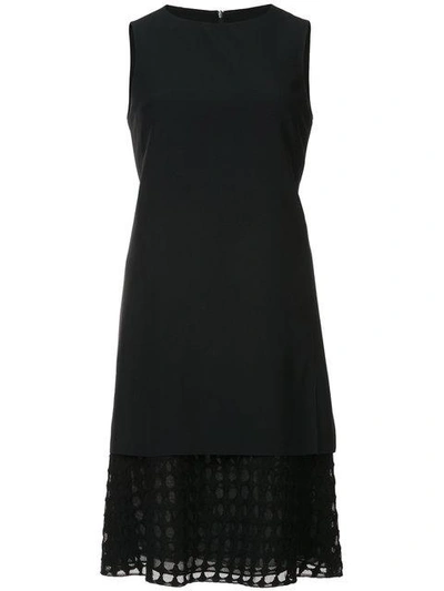 Shop Akris Punto Sleeveless Layered Dress In Black