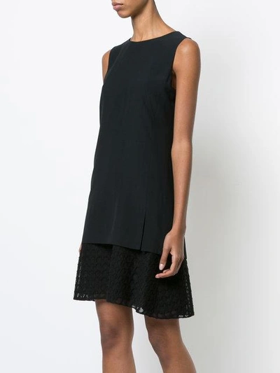 Shop Akris Punto Sleeveless Layered Dress In Black