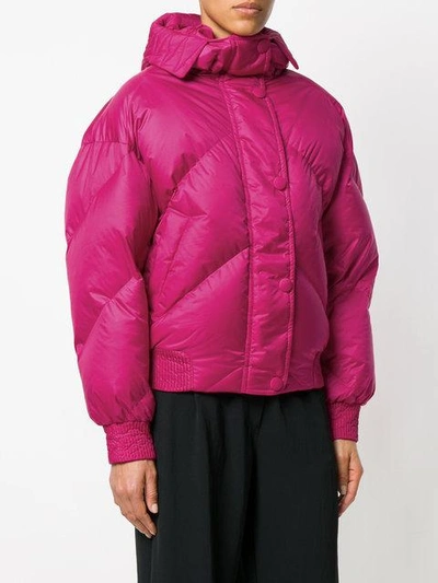 Shop Ienki Ienki Zipped Padded Jacket In Pink