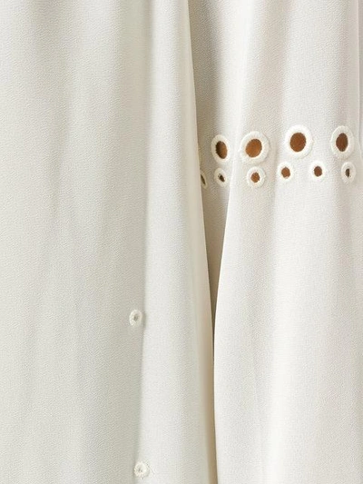 Shop Michael Michael Kors Eyelet Detail Blouse In Neutrals