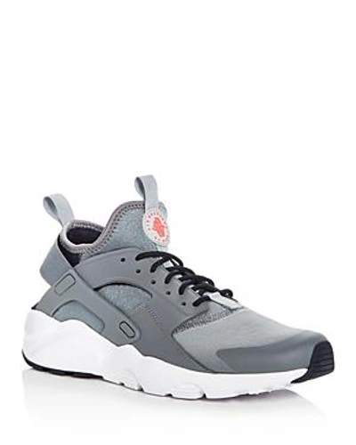 Shop Nike Men's Air Huarache Run Ultra Lace Up Sneakers In Wolf Grey