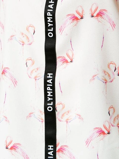 Shop Olympiah Flamingo Print Top In White