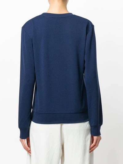 Shop Area Crystal Embellished Sweatshirt In Blue