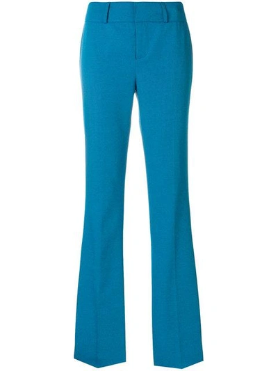 Shop Marni Tailored Bootcut Trousers In Blue