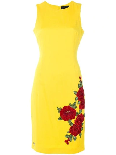 Shop Philipp Plein Sleeveless Embroidered Dress