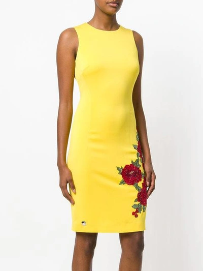 Shop Philipp Plein Sleeveless Embroidered Dress