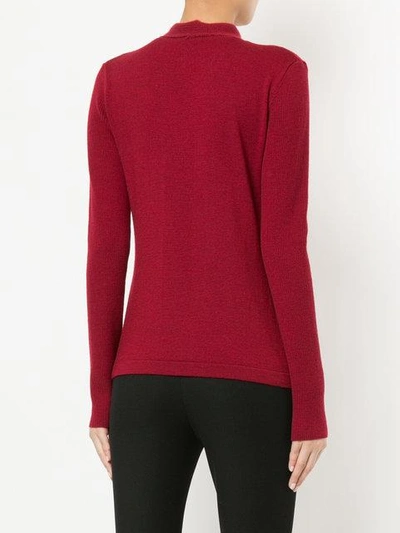 Shop Onefifteen Twist Front Knitted Top In Red