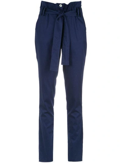 Shop Olympiah High Waist Trousers In Blue