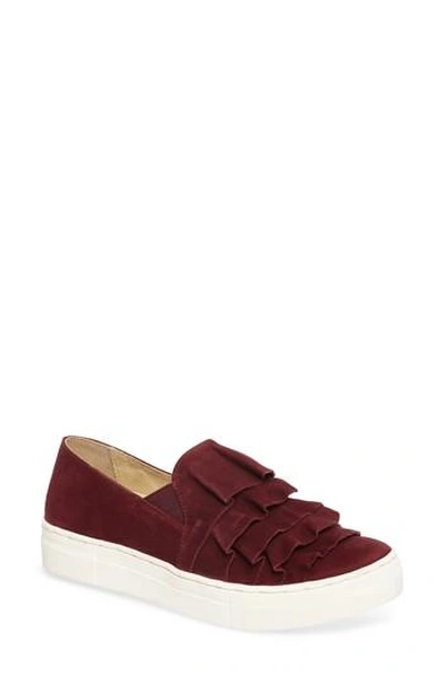 Shop Seychelles Quake Slip-on Sneaker In Burgundy Suede