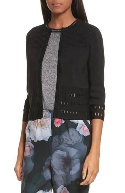 Shop Ted Baker Rihanon Texture Knit Cardigan In Nude Pink