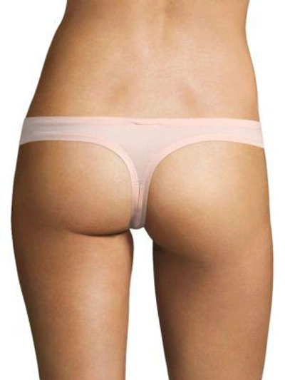 Shop Cosabella Evolution Low-rise Thong In Nude Rose
