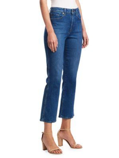 Shop Khaite Benny Flared Cropped Jean In Napa