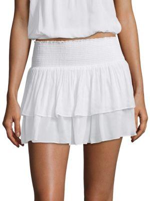 white skirt ruffle