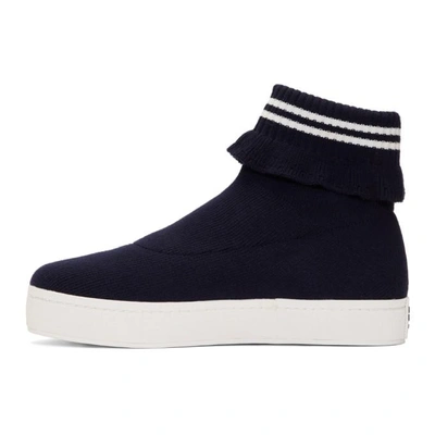 Shop Opening Ceremony Navy Bobby High-top Slip-on Sneakers In 4102 Colleg