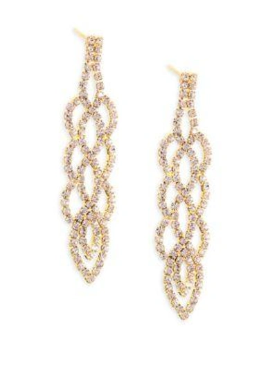 Shop Jules Smith Sparkle Braid Earrings In Gold Clear