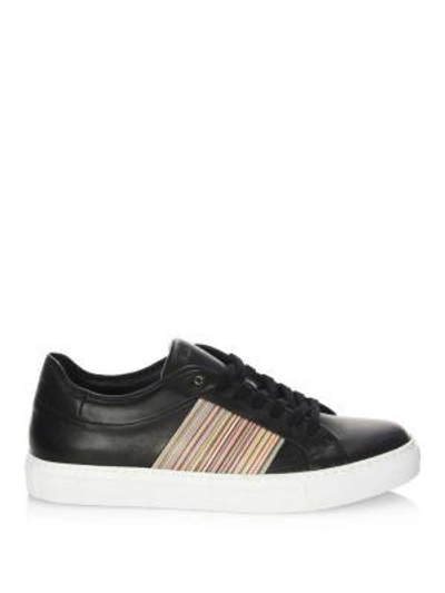 Shop Paul Smith Leather Low-top Sneakers In Black Multi