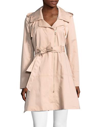 Karl Lagerfeld Paris Crinkle Rain Coat-blush | ModeSens