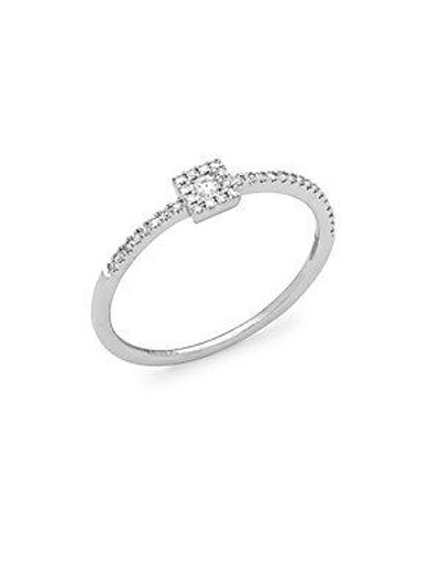 Shop Kc Designs 14k White Gold And Diamond Square Ring
