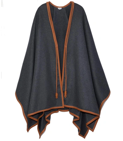 Shop Loewe Grey & Brown Blanket Cardigan In Grey/brown