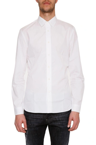 Shop Prada Poplin Shirt In Bianco+biabianco