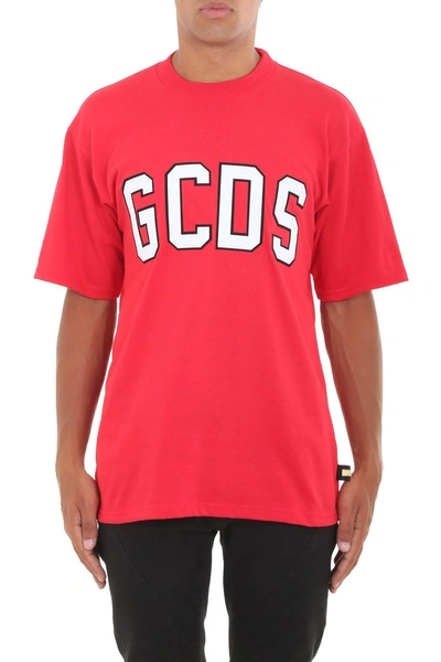 Shop Gcds T-shirt Logo In Rosso