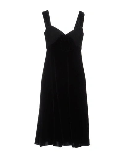 Shop Armani Collezioni Midi Dresses In Black
