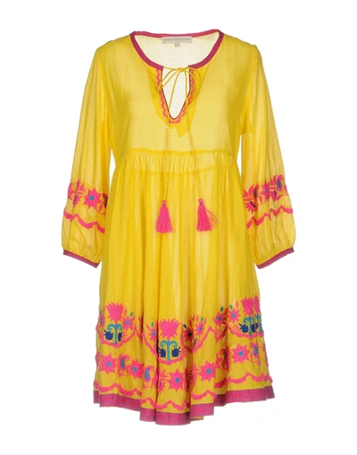 Shop Christophe Sauvat Collection Short Dress In Yellow