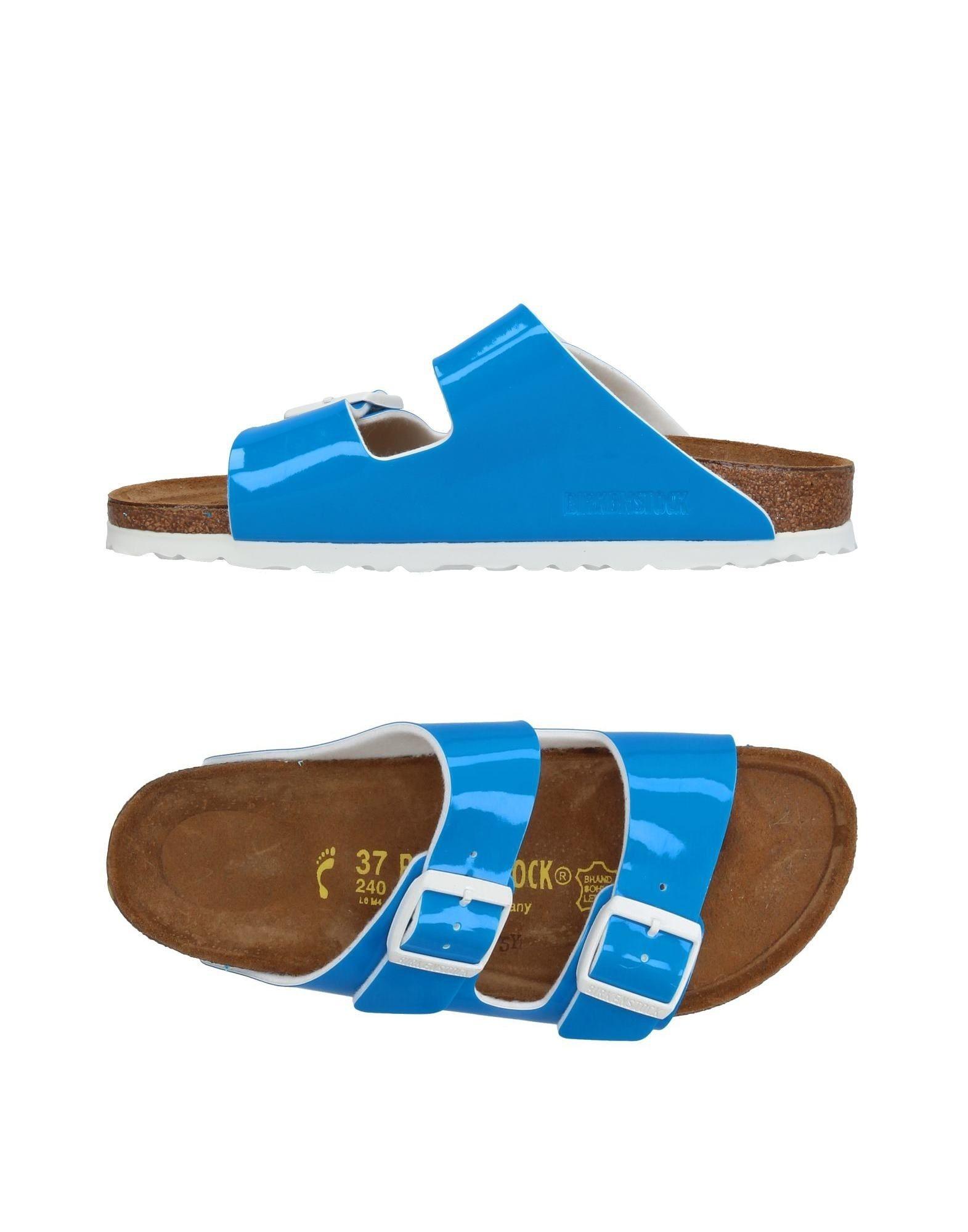 bright blue birkenstocks