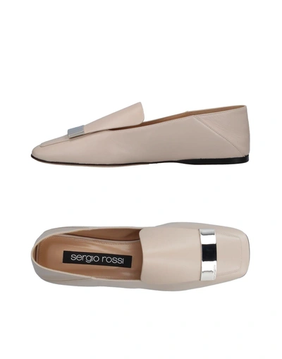 Shop Sergio Rossi Loafers In Ivory