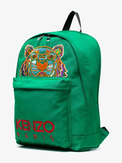 Shop Kenzo Neoprene Tiger Backpack In Green