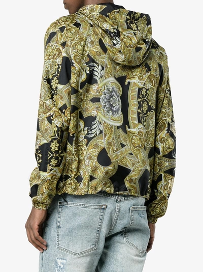 Shop Versace Baroque Print Jacket In Black