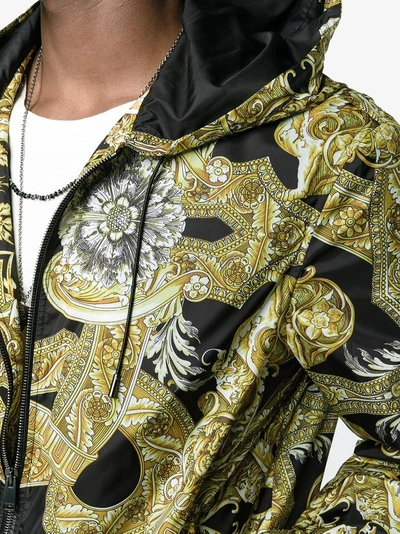 Shop Versace Baroque Print Jacket In Black