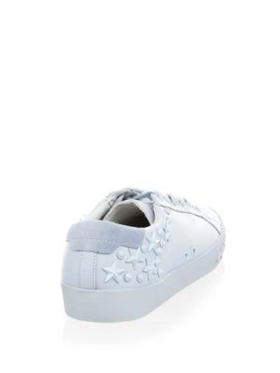 Shop Ash Stars Leather Sneakers In Ice Blue